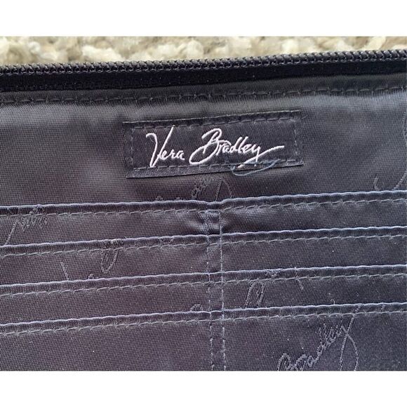 VERA BRADLEY Zip Around Ellie Blue Elephants Wallet Wristlet QUILTED - Picture 4 of 4